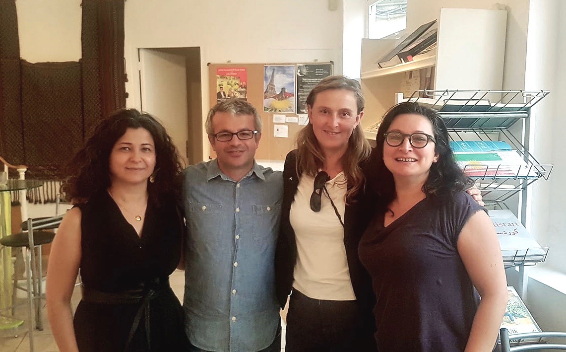 With C. Gunes, C. Scalbert and I. Demir at the Kurdish Institute's Summer School